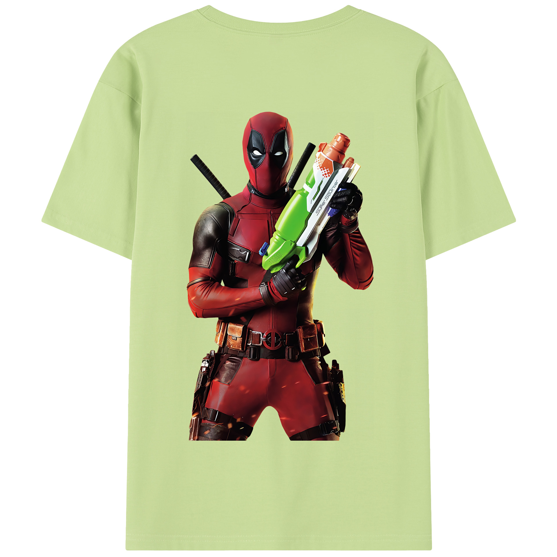 （画像用） Deadpool デッドプール 綿100％半袖Tシャツ（背面プリント）